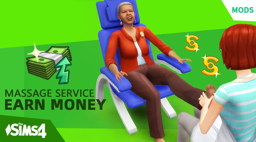 Mod Offrez des services de massage contre de l'argent! Sims 4