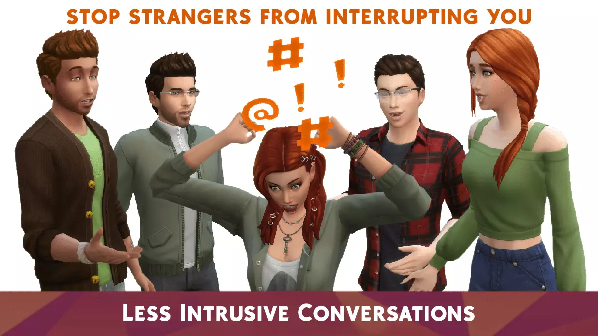 Mod Conversations moins intrusives Sims 4