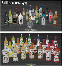 Bottles : Alcohol & Syrup créé par Aroundthesims