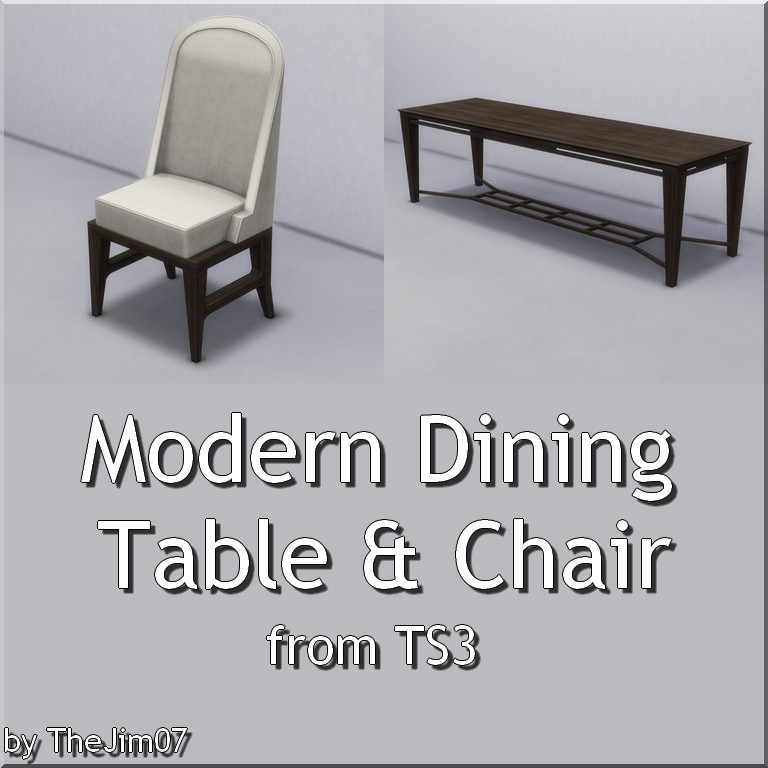 Modern Dining Table & Chair créé par TheJim07