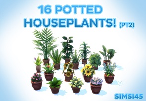 16 Potted Houseplanrs (pt2) créé par Simsi45