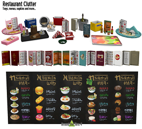 Restaurant Clutter créé par Aroundthesims